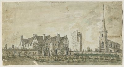 Hamstall Ridware - Church and Manor House by Stebbing Shaw