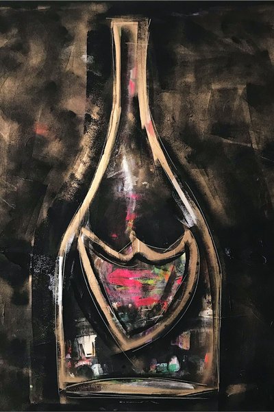 Vibrant Champagne Bottle by Stefan Bammert