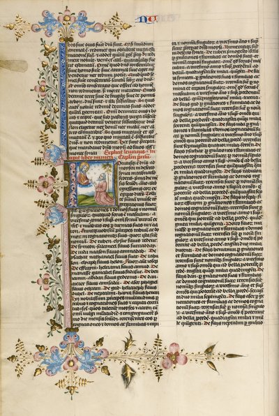 Initial L: God Speaking to Moses by Stefan Lochner