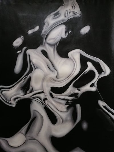 Ethereal Fluid Figure by Stefano Mazzolini