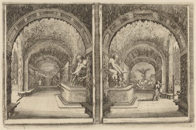 A Grotto Seen from Two Different Viewpoints by Stefano della Bella