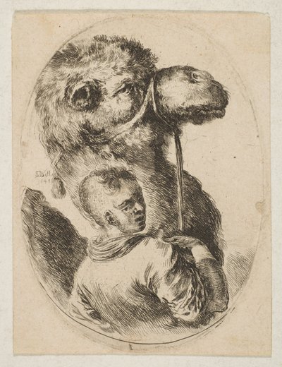 A slave holds a camel by the bridle, from Several heads in the Persian style by Stefano della Bella