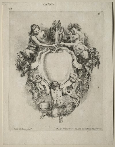 Collection of Various Caprices and New Designs of Cartouches and Ornaments: No 11 by Stefano della Bella