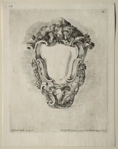 Collection of Various Caprices and New Designs of Cartouches and Ornaments: No 12 by Stefano della Bella