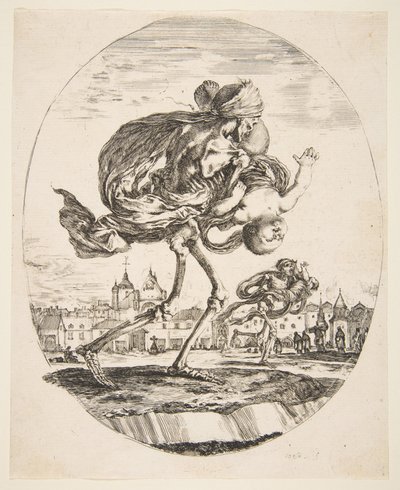 Death Carrying an Infant, from The Five Deaths by Stefano della Bella