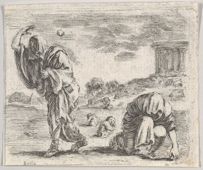Deucalion and Pyrrha, from Game of Mythology by Stefano della Bella
