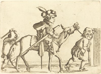 Dwarf Riding an Ass by Stefano della Bella