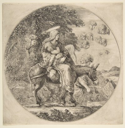Flight into Egypt by Stefano della Bella
