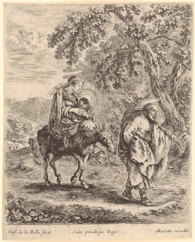 Flight into Egypt by Stefano della Bella