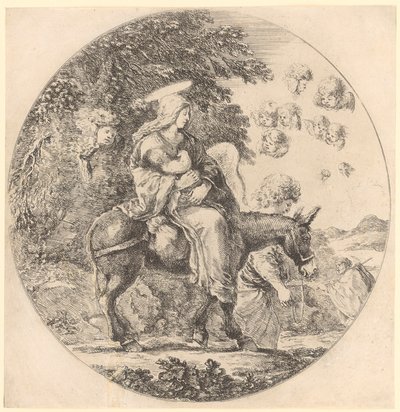 Flight into Egypt by Stefano della Bella