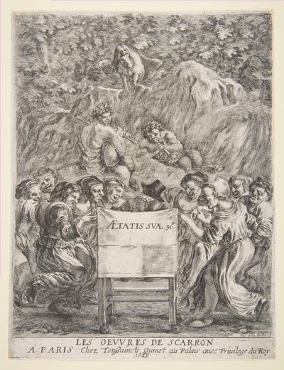 Frontispiece for Les Oeuvres de Scarron by Stefano della Bella