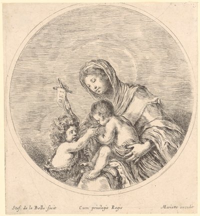 Mary with Child and John the Baptist by Stefano della Bella
