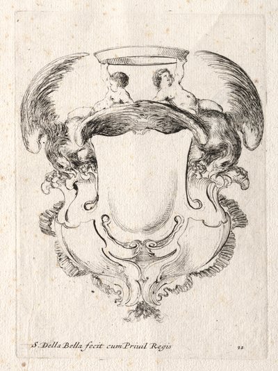 New Model for a Cartouche by Stefano della Bella