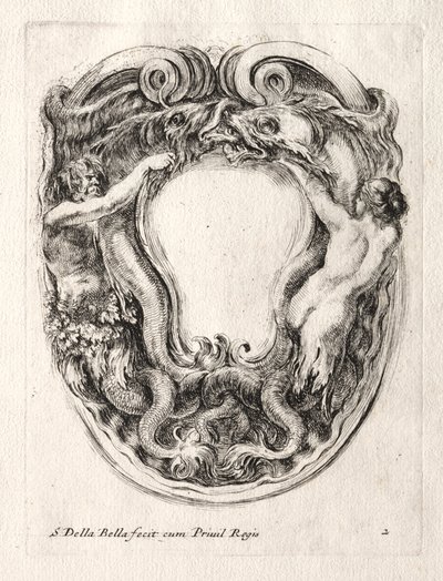 New Model for a Cartouche by Stefano della Bella