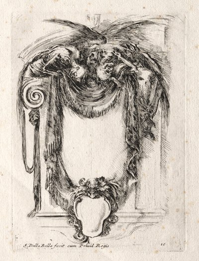New Model for a Cartouche by Stefano della Bella