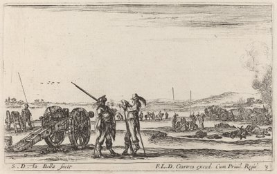 Officer Giving Orders to a Sentinel, c. 1641 by Stefano della Bella