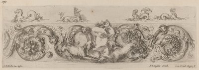 Ornamental Frieze with Marine Creatures by Stefano della Bella