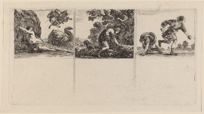 Perseus and Andromeda, Cephalus and Procris, Hippomene and Atalantus by Stefano della Bella