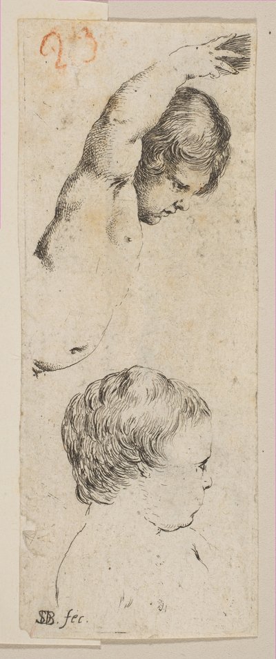 Plate 6: Two Studies of Children, from 