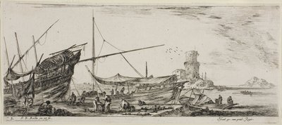 Plate Three from Various Embarkments by Stefano della Bella