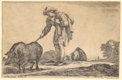 Swineherd by Stefano della Bella