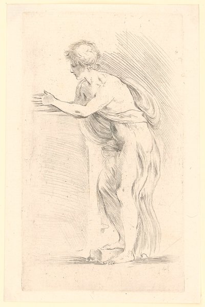 Study of a Standing Young Man with Closed Hands, Facing Left by Stefano della Bella
