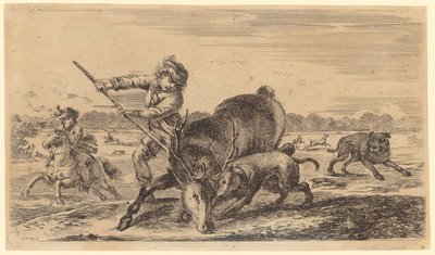 Wounded Deer Collapsing by Stefano della Bella