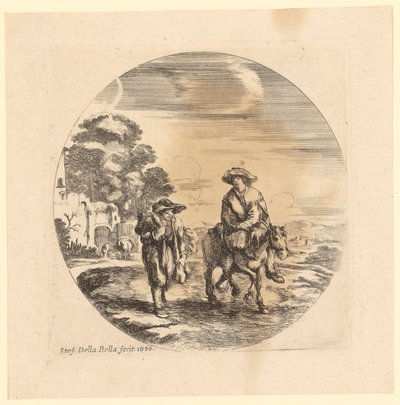 Two Travelers, on Horseback and on Foot by Stefano della Bella