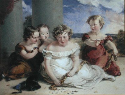 Children Making a Garland by Stephan Poyntz Denning