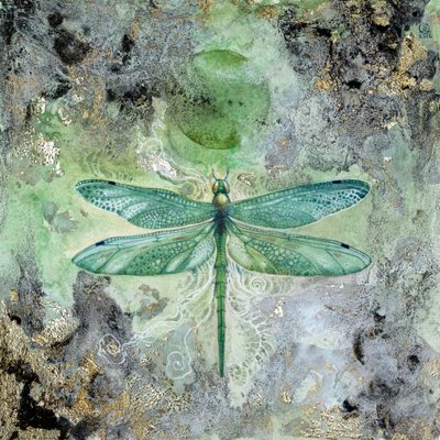 Ethereal Green Dragonfly by Stephanie Law