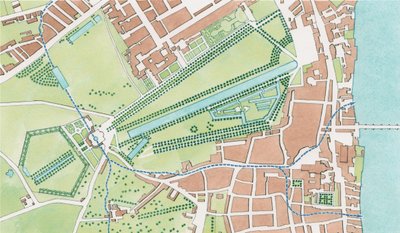 Course of the River Tyburn, Westminster in 1747 by Stephen Conlin