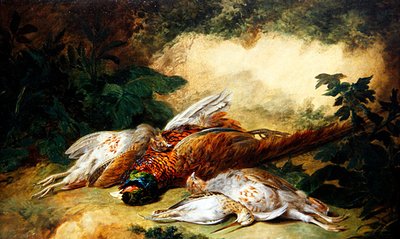 A Still-Life of Dead Game in a Landscape by Stephen Elmer
