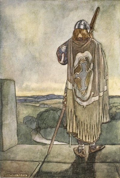 Finn heard far off the first notes of the fairy harp, frontispiece to 