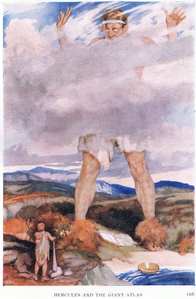 Hercules and the giant Atlas by Stephen Reid