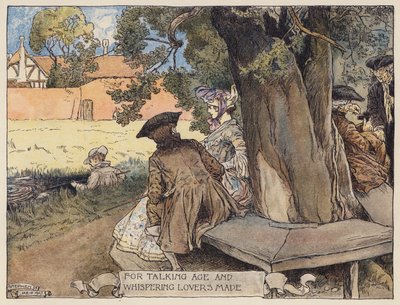 Illustration for The Deserted Village by Oliver Goldsmith by Stephen Reid