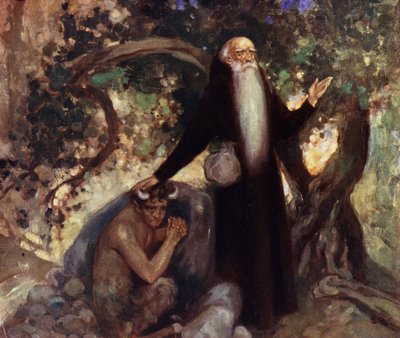 Saint Anthony and the Satyr by Stephen Reid