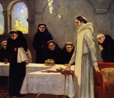Saint Benedict and the Monks by Stephen Reid