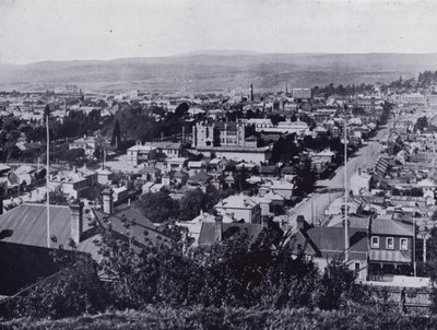 Launceston: View from Upper Brisbane Street, overlooking Brisbane and Paterson Streets, State High School in centre by Stephen Spurling
