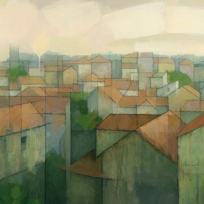 Geometric City Rooftops by Steve Mitchell