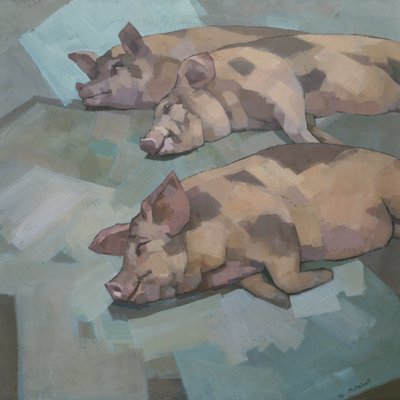Three Sleeping Pigs by Steve Mitchell