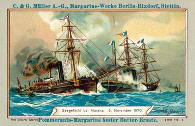 Naval Battle at Havana, 9 November 1870 by Stoewer Willy