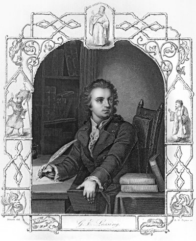 Gotthold Ephraim Lessing (1729-1781) Engraved by Albert Henry Payne by Storck