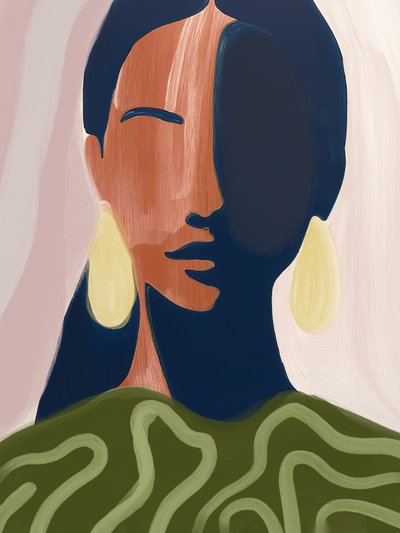 Serene Abstract Woman by Studio Palette