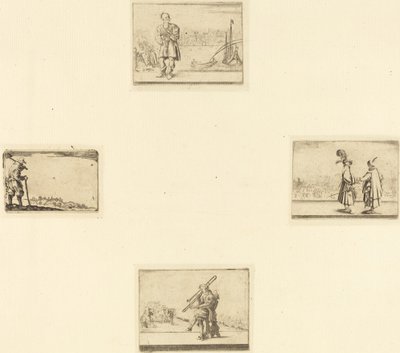 Sheet of Etchings by Style of Jacques Callot