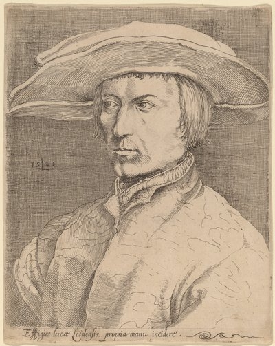 Self-Portrait by Style of Lucas van Leyden after Albrecht Dürer