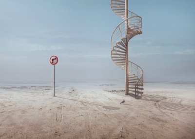 Surreal Desert Staircase by Sulaiman Almawash