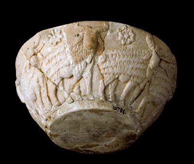 Sumerian Art: Limestone Cut Carved from Beliers Reliefs (3000 BC) by Sumerian Sumerian