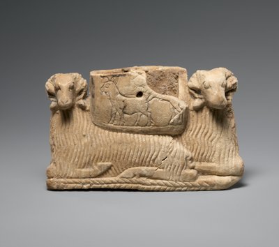 Vessel Supported by Two Rams by Sumerian Sumerian