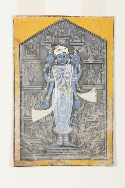 An Image of Vishnu Surrounded by Bas-Reliefs of His Avatars by Surdhaj Nanag Ram