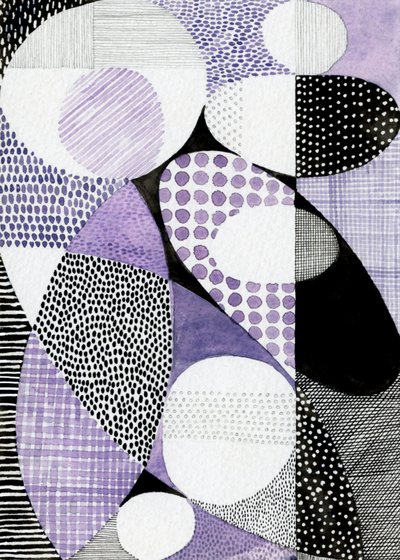 Abstract Geometric Lavender by Susan Black